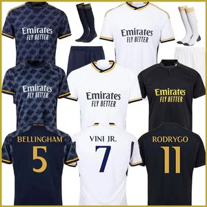 23 24 BELLINGHAM Real Madrids Valverde Vini JR7 Camisas de futebol 2023 2024 KROOS Tchouameni Camisa de futebol CAMAVINGA Rodrygo MODRIC Camisetas Homens Kit Kit Uniformes 30