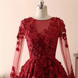 Long A-line Princess Prom Dresses Vintage 3D Floral Night Dresses Appliques Celebrity Dresses