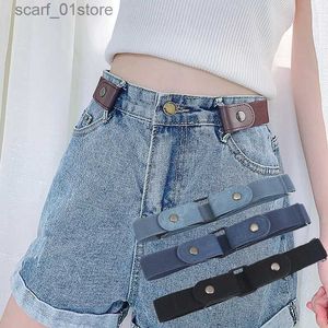 Belts Buckle-Free Belts For Women Men Jean Pants Dress No Buckle Adjustable Stretch Elastic Waist Band Invisible Belt DropShippingL231117