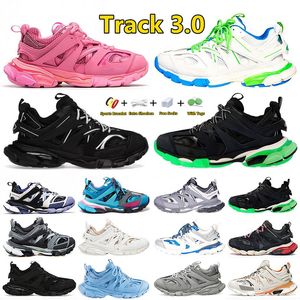 Track 3.0 Herren-Paris-Freizeitschuhe, Designer-Luxus-Damen-Herren-Outdoor-Schuhe, beleuchtete Gomma-Leder-Trainer, Nylon-bedruckte Plateau-Sneaker