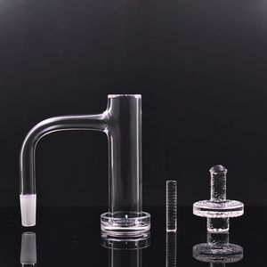 10 mm, 14 mm, 18 mm, männlich, weiblich, Vollschweiß-Kontrollturm, Terp-Slurper, Quarz-Banger, Rauchen, abgeschrägte Kante, nahtlose Quarznägel mit Quarzsäulen für Dab-Rigs-Rohre