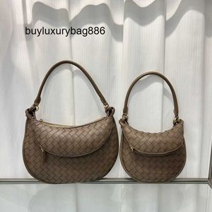 Shoulder Bags Botteg Venet Gemelli Woven Bag Genuine Leather New Fashion Kidman Twin Celebrity Style One Shoulder Underarm Female