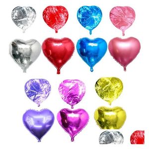 Diğer Etkinlik Partisi Malzemeleri 18 inç Kalp Folyo Balonlar Mticolor Alüminyum Balon Sevgililer Günü Gün Doğum Günü Düğün Dekoru Sup DHBD5