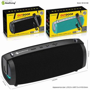 Cep Telefon Hoparlörleri Yüksek Güçlü Güçlü Bluetooth Hoparlörler Ses Kutusu Subwoofer Boombox Mp3 Pansiyon Taşınabilir Su Geçirmez Kablosuz Süper Bas FM Radyo Q231117