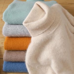 Maglioni da donna 100% lana merino maglione di cachemire maglione lavorato a maglia dolcevita pullover a maniche lunghe autunno inverno abbigliamento caldo maglione top 231116