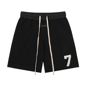Ess shorts роскошные мужские дизайнерские дизайнерские туманы 7 сезон 7 американский модный бренд лето 2022 г. Большой семи букв стекает вязаные вязаные брюки мужские пять шорт.