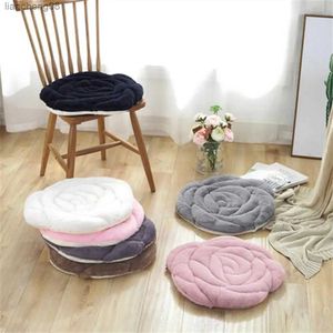 Cushion/Decorative Cushion Soft Anti-slip Hip Protective Round Rose Plush Chair Cushion Sofa Cushions Home Decoration