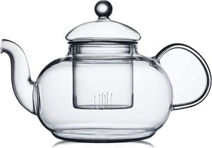 Teapots Heat Resistant Glass Tea Pot Practical Bottle Flower Tea Cup Glass Teapot with Infuser Tea Leaf Herbal Coffee