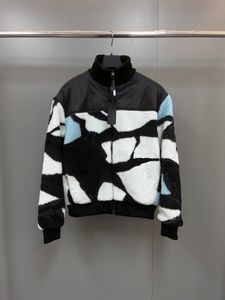 하이 엔드 브랜드 탑 디자이너 재킷 고품질 양털 재료 스티칭 디자인 미국 크기 재킷 패션 균열 인쇄 럭셔리 남성 재킷
