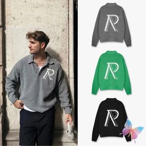 Zimowy sweter list klapowy pullover mężczyźni kobiety High Streetwear retro ponadgabarytowe bluzy