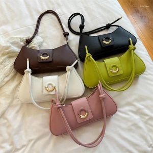 Waist Bags Europe And The United States Niche Texture Solid Color PU Commuter Everything Diagonal Handbag
