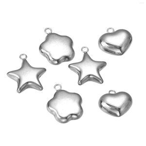 Charms 6x Heart Pingents Color for Jewelry Making Craft Supplies