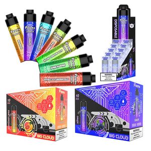 Original Feemo Cannon Electronic Cigarette Vaporizer laddningsbar engångsluftflöde VAPE VAPER 850mAh Batteririk smak 18 ml E Liquid 10K Vaper Puff Bar