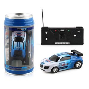 Carro elétrico RC 6 Cores RC Can Box Criativo Mini Rádio Controle Remoto Luz Micro Racing Brinquedos Infantis 231117