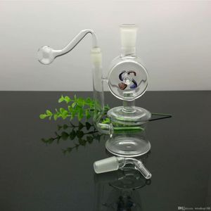 Smoking Pipe Mini Hookah glass bongs Colorful Metal Shape Classic External Filter Windmill Glass Water Smoke Bottle