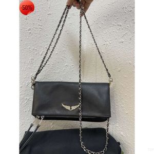 Zadig Voltaire Chains Bags Designer Mulher Bolsa ZV Mulheres Ombro Vintage Rebite Bolsa Crossbody Bolsa De Couro Genuíno Cross Body Chain Bolso Mujerh6