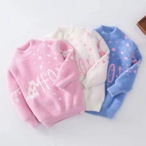 Pullover 2023 Maglione per bambini Abiti invernali Maglioni per ragazze Addensare caldi Capispalla per bambini Autunno e 231116