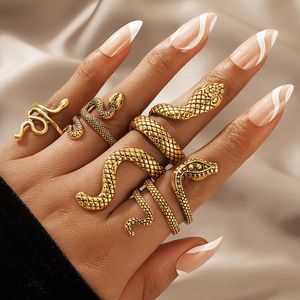 S3850 Modeschmuck Knuckle Ring Set Vintage Übertriebene Punk Schlangenringe Sets 4 teile/satz