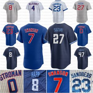 24 Cody Bellinger 7 Dansby Swanson Custom Baseball Jersey Marcus Stroman Ernie Banks Seiya Suzuki Brad Boxberger Ian Happ Nico Hoerner