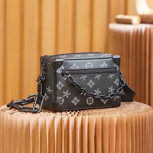 M44735 Mini Soft Trunk Box Black Flower Bag Womens Man Man Designer Louvis Tortes Portfel Clutch Bag Luksusowe torebkę TOREAL STREEK Cross Cross Modne torby na ramię