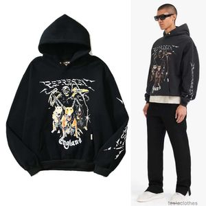 Projektantka Bluza Bluza Modna moda streetwear Trendy BR reprezentuje Ative Soul Skull Three Evil Dog Loose Casual Men's Velvet Hooded Swater