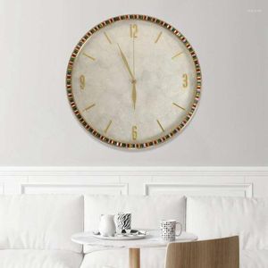 Väggklockor mässing Mount Silent Non Ticking Quartz Clock Battery Operated Decorative Round For Home Decoration