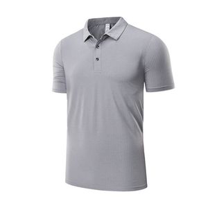 lu Sports Polo da uomo Uomo Quick Dry Allenamento traspirante Top corto da uomo Allenamento manica corta R275 Taglie forti 5XL