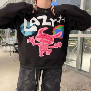 Tasarımcı Hoodie Erkekler Sweatshirts Moda Sokak Giyim Kırık Gezegen Amerikan Modaya Modaya Modaya Gizli Sokak Gevşek Sonbahar Kış Peluş Erkek Erkek Kadın Yuvarlak Boyun Sweater