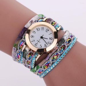 Armbanduhren Casual Armband Damen Schmuck Uhr Luxus Blume Quarz