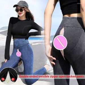 Unterhose Anti-Jeans Unsichtbar Open Crotch Weight Loss Pants Sommer Outdoor Bequeme Enge Leggings mit Hoher Taille Damen Casual Yoga