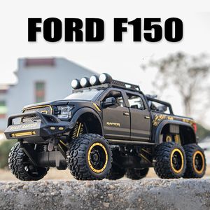 Diecast Model Car 1/28 Ford Raptor F150 Pickup Alloy Car Model Diecasts Toy Metal Modified Off-Road Fordon Car Model Simulation Kids Toy Gift 230417