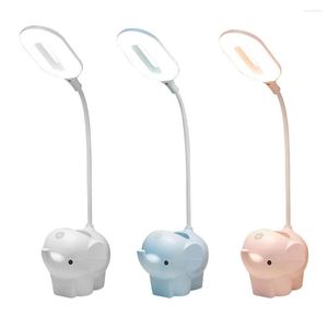 Table Lamps Reading Lamp 6W Adjustable Eye Protection Flexible Cartoon Study Light Blue Charging