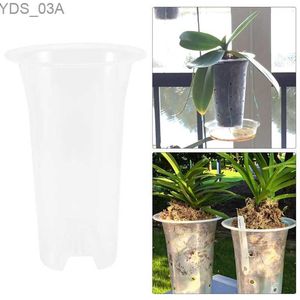 Planters krukor 5 tum 8st Clear Flower Pot Planter Plastic Orchid Pot With Holes Tall Plant Pots For Home Flower Shop Decoration YQ231117