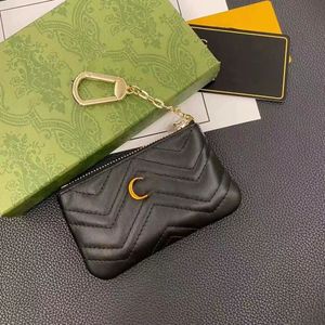 Designer Luxury Classic Lambskin Brodery Pure Leather Short Multi-Card Letter Multi-Function Credit Card Holder Wallet and Box