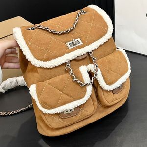 Channelbags Genuine French Luxury Letter Famous CC Double Leather Designer Backpack Chanelles Brand Suede Women Chanells Shoulders Bag New High Quality Plus Ladie