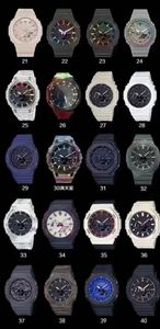 Digital Sports Quartz Unisex Watch GA2100 Detachable Assembly LED Dial Full Function World Time Oak Series 20 Colors