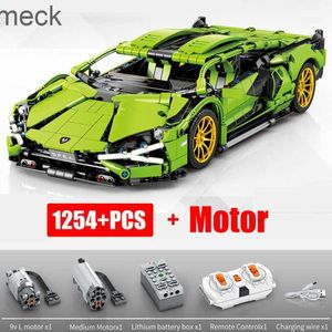 Blocks New High Tech Racing Car Lambor Sian FKP 37 Bricks Set Compatible With 42115 Technical Building Blocks Toys Kids Christmas Gifts