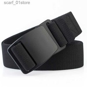 Belts Tactical men's elastic Belt black Plastic Buckle Army Military Adjustable Outdoor Waistband Plastic Fastener Leisure Belts blueL231117