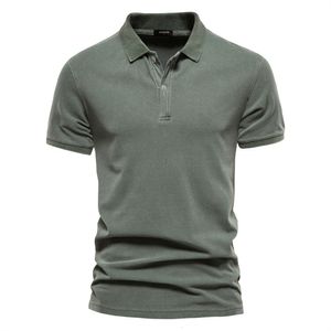 Herrpolos sommarpolo t-shirts för män kläder camisetas masculina ropa playeras hombre toppar roupas masculinas ren bomull korta ärmar 230417