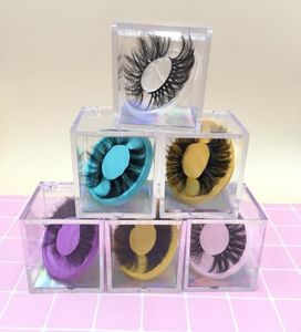 Bomb Lashes 25mm 3D Mink Eyelashes Cruelty Hand Made Eye Lash Fluffy With Cube Box FDSHINE9958437