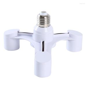 Portalampada Bianco E27 3 Adattatore per luce frontale Splitter Converter Vite Portalampada Base per lampadina Accessori hardware