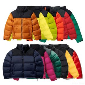 Designer Mens Down Jacket Parka Bordado Letra Rainbow Classic Womens Top Winter Casal Casaco Tamanho XXS-5XL