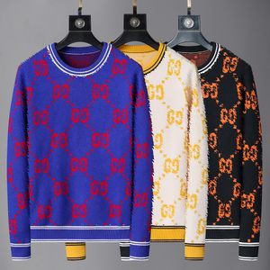 2024 Suéter de designer masculino outono e inverno manga comprida designer pulôver carta material de lã suéter hip hop moletom masculino feminino suéter casual tamanho asiático S-XXXL