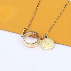 Designer de luxo colar de jóias designer feminino colar de ouro colar de jóias de luxo pingente colares ouro rosa