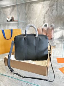 Designer Briefcase Bag for Men PORTE-DOCUMENTS VOYAGE PM Luxury Briefcases Business Man Shoulder Laptop Bags Totes Men's Luggage Computer Duffel Handbag Male