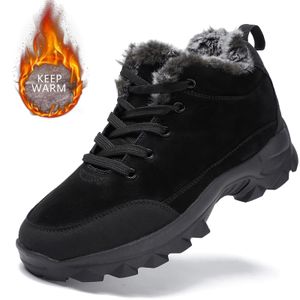 Buty Mężczyźni śnieżne buty na zewnątrz dla mężczyzn grube podeszwy na zimowe botyny Tenis Keep Warm Fluff Mens Kostka 231117