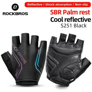 Sports Gloves ROCKBROS bicycle gloves Mens half finger Breathable sports MTB 231117