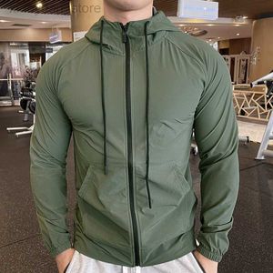 Jackets masculinos Autumn inverno masculino seco rápido Jaquetas de corrida Hoodies ginásio ao ar livre jaquetas esportivos de capuz masculino com capuz esportivo