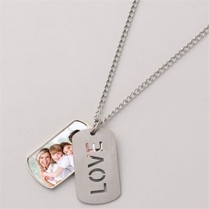 Fashion DIY Sublimation Blank Accessory Designer Necklace Woman Pierced LOVE Letters Jewelry Silver Plated Pendant Lovers Mens Necklaces Family Freind Gift