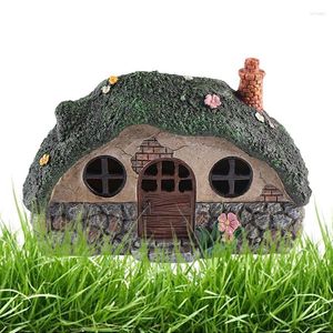 Decorative Figurines Gardening LED Solar Light Fairy House High Quality Anticorrosion Lawn Lamp For Outdoor Garden Decor